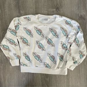Friends TV Show Central Perk Kids Crewneck Sweatshirt Size Medium 10/12